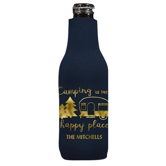 Camping Is Our Happy Place Bottle Huggers